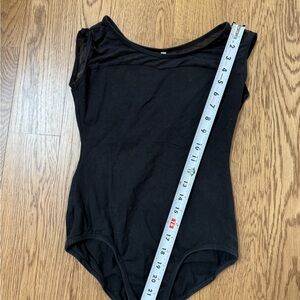 Black mesh Sleeveless leotard